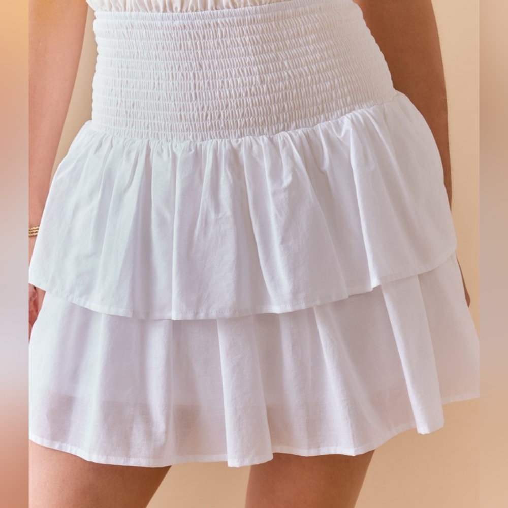 Francesca's Collections White Ruffled Mini Skirt - Picture 6 of 6